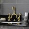 Kingston Brass Bridge Bathroom Faucet with Brass Pop-Up, Brushed Brass KS7977TX - alternate 3